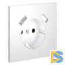 Накладка для розетки с заземлением и защитными шторками, с USB A+A, S70 (белый матовый)