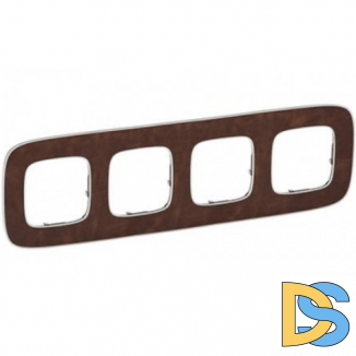 Рамка Legrand Valena Allure 4 поста Кожа 754454