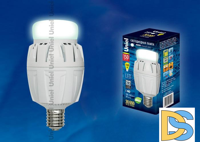 Лампа LED сверхмощная (UL-00000538) Uniel E40 150W (1500W) Uniel 6000K LED-M88-150W/DW/E40/FR ALV01WH