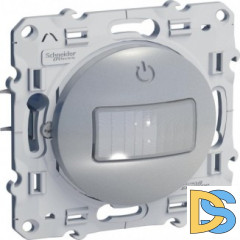 Датчик движения 2300Вт с ручн.упр. 3-х проводная схема, реле, Алюминий, серия Odace, Schneider Electric