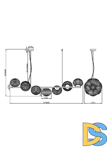 Подвесная люстра Maytoni Reels MOD268PL-07G