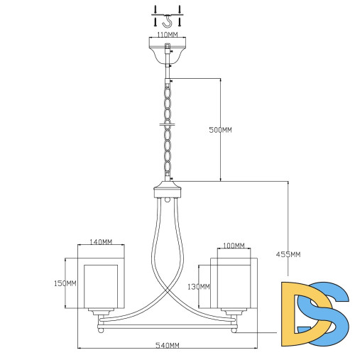Подвесная люстра Moderli Maximilian V2524-3P