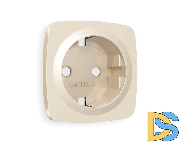 Лицевая панель для розетки с/з Ambrella Volt Omega OP3060