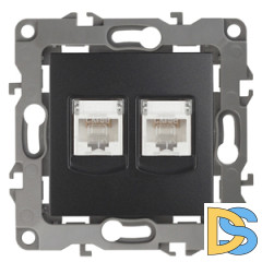 Розетка информационная двойная 2XRJ45 Эра 12-3108-05 Б0014733