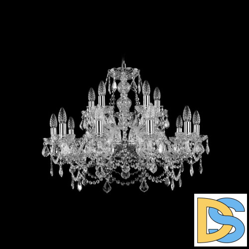 Подвесная люстра Bohemia Ivele Crystal 1411/10+5/240 Ni Leafs