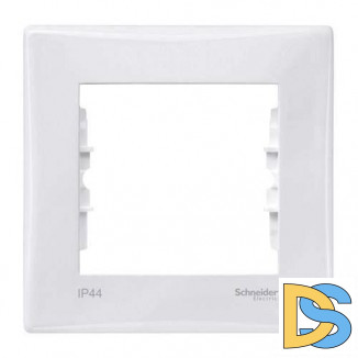 Рамка IP44 1-ая (одинарная), влагозащитная, Белый, серия Sedna, Schneider Electric