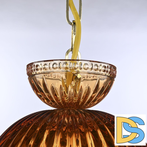 Подвесной светильник Bohemia Ivele Crystal 5478/22 G Amber/M-1G Leafs