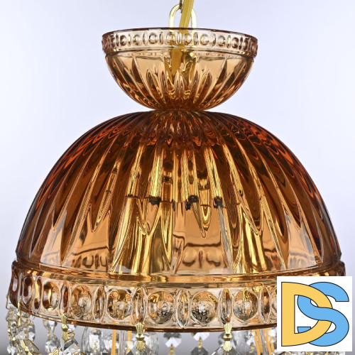 Подвесной светильник Bohemia Ivele Crystal 5478/22 G Amber/M-1G Leafs