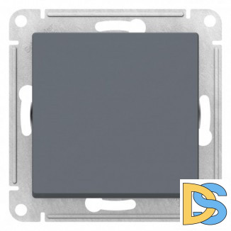 Выключатель 1-клавишный ,проходной (с двух мест), Грифель, серия Atlas Design, Schneider Electric