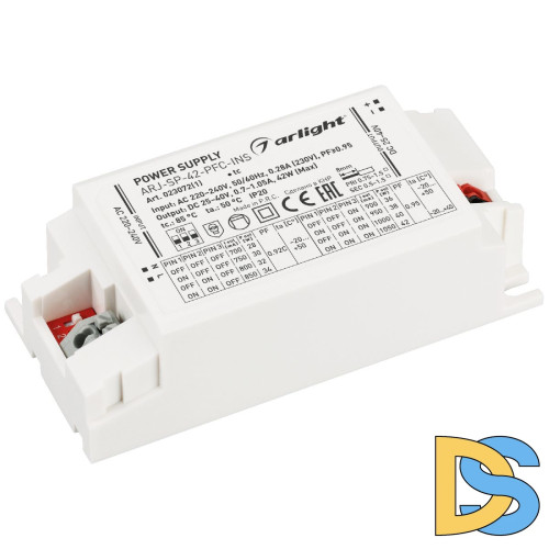 Блок питания Arlight ARJ-SP-42-PFC-INS (42W, 25-40V, 0.7-1.05A) 023072(1)