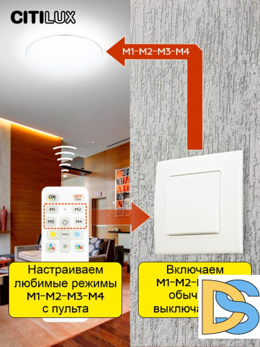 Потолочная светодиодная люстра Citilux Симпла CL714K680G