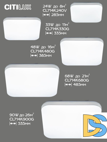 Потолочная светодиодная люстра Citilux Симпла CL714K680G