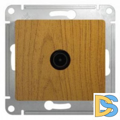 Розетка телевизионная единственная ТV, Дерево Дуб, серия Glossa, Schneider Electric