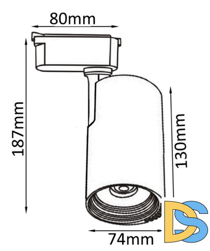 Трековый светильник Crystal Lux CLT 0.31 007 CLT 0.31 007 20W BL