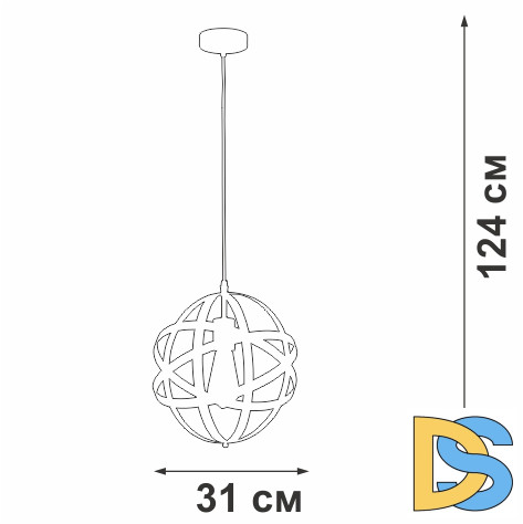 Подвесной светильник Vitaluce V3798-1/1S