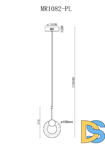 Подвесной светильник MyFar Lora MR1082-PL