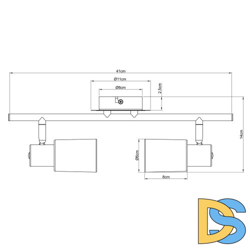Спот Arte Lamp A4510PL-2SS