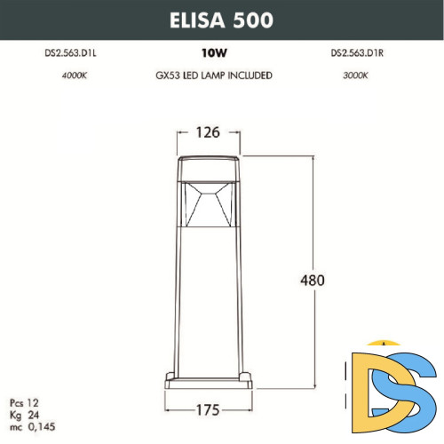 Садовый светильник Fumagalli DS2.563.000.AXD1L