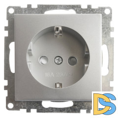 Розетка 1-местная с/з с защитной шторкой Stekker Катрин 39582