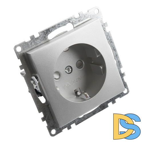 Розетка 1-местная с/з с защитной шторкой Stekker Катрин 39582