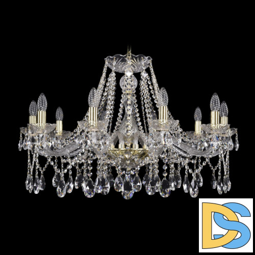 Подвесная люстра Bohemia Ivele Crystal 1413/10/300 G