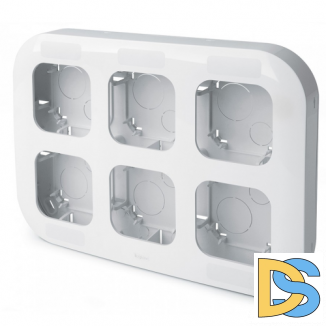 Блок установочный Legrand Quteo на 6 устройств (белый), 782296