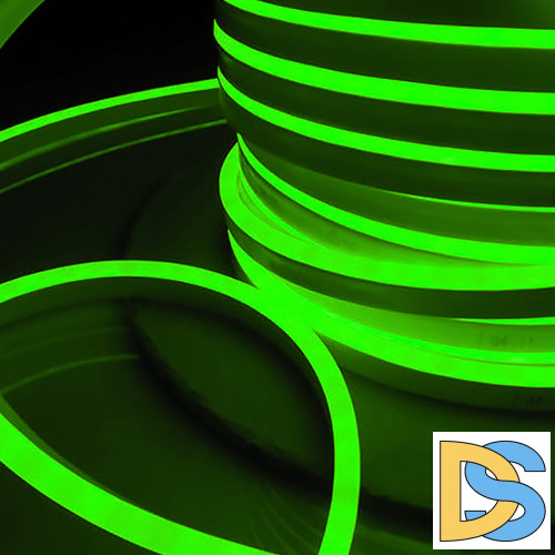 Светодиодный гибкий неон Elektrostandard 220V 9,6W 120Led 2835 IP67, односторонний зеленый, 50 м 4690389136504