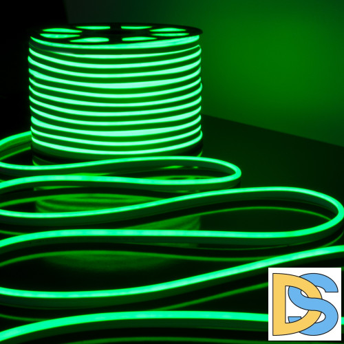 Светодиодный гибкий неон Elektrostandard 220V 9,6W 120Led 2835 IP67, односторонний зеленый, 50 м 4690389136504