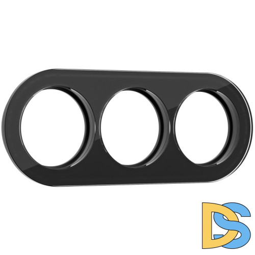 Рамка на 3 поста Werkel Favorit Runda черный 4690389166488 W0035108