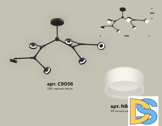 Люстра на штанге Ambrella Light Traditional (C9056, N8401) XB9056204