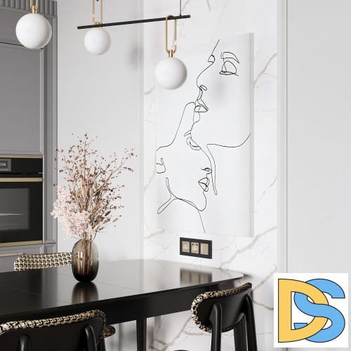 Рамка на 3 поста Werkel Slab (черный матовый) W0032908