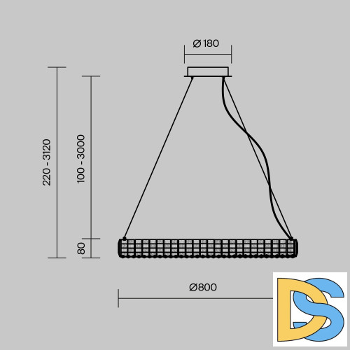 Подвесная люстра Maytoni Castello MOD335PL-L40CH3K