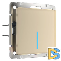 Сенсорный Выключатель одноклавишный Werkel с подсветкой 1000 Вт (шампань) W4510011