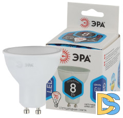Лампа светодиодная Эра GU10 8W 4000K LED MR16-8W-840-GU10 Б0036729