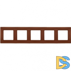 Рамка Legrand Etika 5-постовая какао 672575