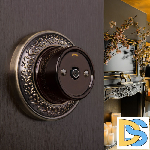 ТВ розетка Werkel (коричневый) Ретро WL18-02-05