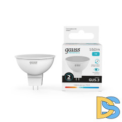 Лампа cветодиодная Gauss GU5.3 7W 4100K матовая 13527