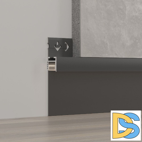 Алюминиевый профиль Arlight ARH-PLINTUS-50-FANTOM-3000 BLACK 052699