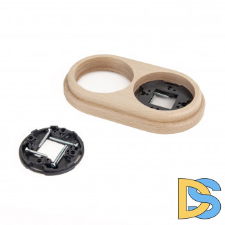 Рамка на 2 поста (светлый бук) W0025224