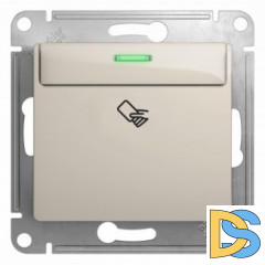 Выключатель карточный для гостиниц, Молочный, серия Glossa, Schneider Electric