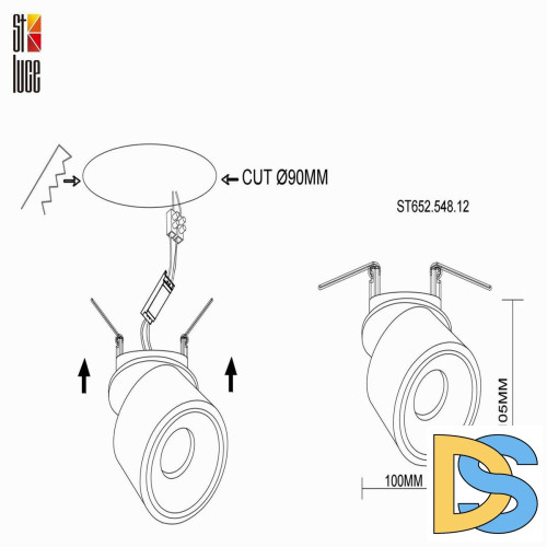 Встраиваемый светильник ST Luce ST652 ST652.548.12