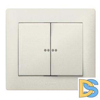 Выключатель 2кл с подсветкой Legrand Galea Life - перламутр