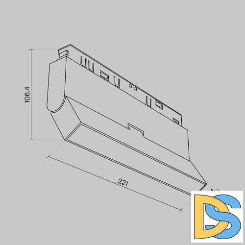 Трековый светодиодный светильник Maytoni Technical Basis TR036-4-12W3K-DS-B