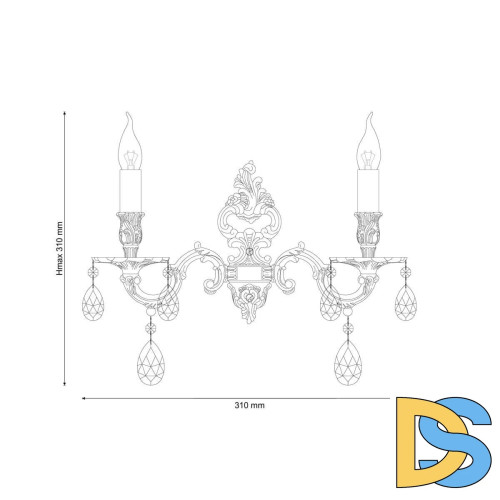 Бра Lucia Tucci Barletta W1730.2 Antique