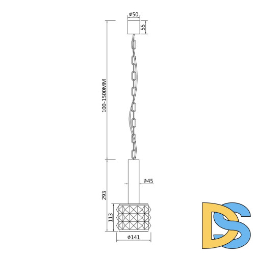 Подвесной светильник Maytoni Rock Me MOD027PL-01N