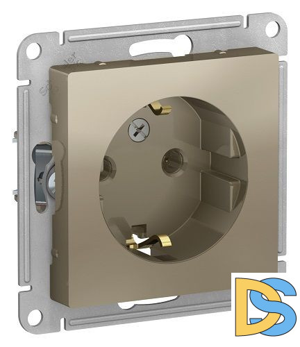 Розетка с заземлением Schneider Electric Atlas design ATN000543