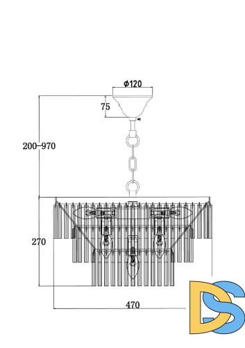 Подвесная люстра Maytoni Colonne MOD093PL-09BS