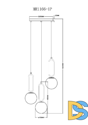 Подвесной светильник Myfar Pierre MR1166-1P