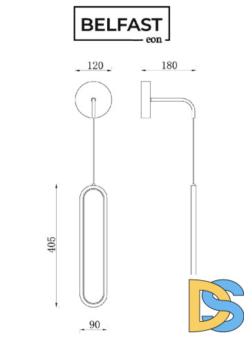 Бра Belfast Nevis 86226C-1W BR