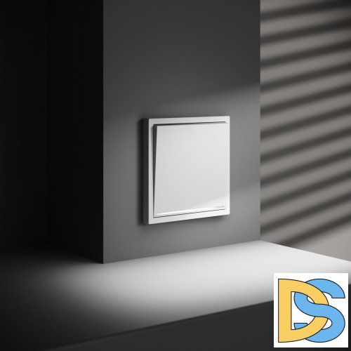 Выключатель встраиваемый VOLTUM S70 одноклавишный с подсветкой 10А, (белый матовый)